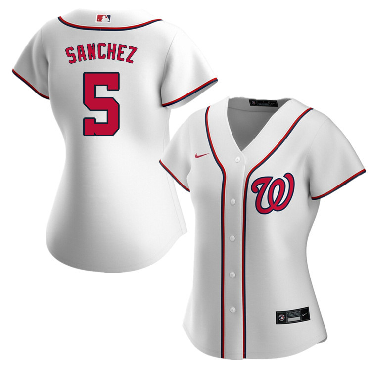 Nike Women #5 Adrian Sanchez Washington Nationals Baseball Jerseys Sale-White
